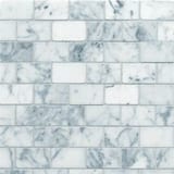 Classic White 1x2 Petite Brick Mosaic Honed