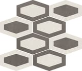 White Black 5x3-1/3 Citizen Mosaic Matte