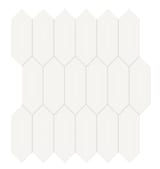 Canvas White 2x5 Picket Mosaic Gloss