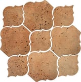 Available in all colors (shown in Cafe Olay) 8x10 and 12x13 Arabesque 5B Field Travertine