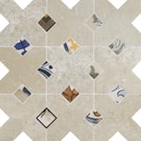 Ecru 1.3x1.3 Tozzetto Nesso Mix Decorative Field Matte