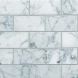 Classic White 2x4 Brick Mosaic Honed