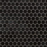 Basic Black 3/4x3/4 Penny Round Mosaic Honed