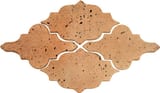 Available in all colors (shown in Cafe Olay) 5x8 and 5x8 Arabesque 12 Field Travertine