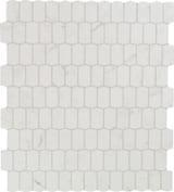 Carrara 1.25x2.25 Hive Mosaic Brushed