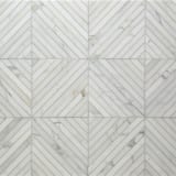 Calacatta 10x10 Vector Mosaic Honed