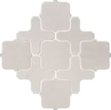 Available in all colors (shown in Pure White) 5x5 and 6x6 Arabesque 11A Field Gloss