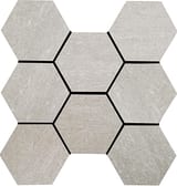 NVM02 Nickel Plate 3-1/2x3-1/2 Hex Mosaic Unpolished