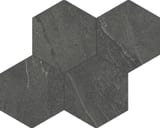 Carbon 6x6 Hexagon Mosaic Matte