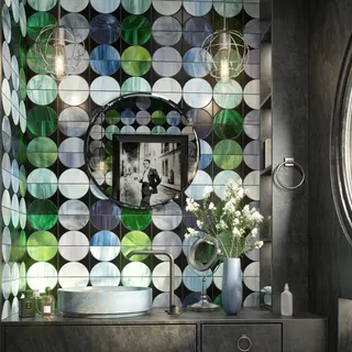Glass Waterjet series tile detail