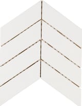 White 10-3/8x10 Chevron Mosaic Gloss