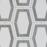 Steel Grey 12x6-3/4 Claremont Decorative Field Mosaic Honed