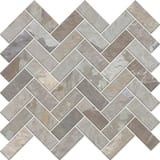 Sage 1x4 Spina Herringbone Mosaic Matte