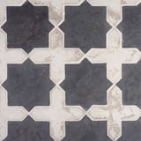 Magnolia Blend (Charcoal and Early Gray) 9" Star and 6" Cross Arabesque 2C Field Limestone