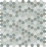 Feather Grey 1x1 Round Mosaic Gloss