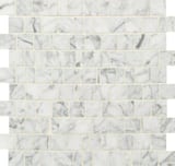 Bianco Carrara 1-1/4x1-1/4 Broken Joint Mosaic Polished