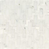 Calacatta 12-1/2x12-3/8 Fretwork Mosaic Honed