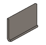 75050 Plain Agate Grey 6x12 SP Sanitary Cove Base Matt