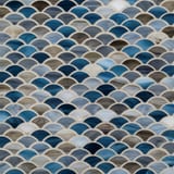 Blue Blend 10-1/16x10-5/16 Scales Mosaic Gloss