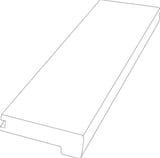 Annecy Nouveau 3-1/2x72 Square Flush Stair Nosing  - shape reference