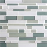 Glass Act Blend Mixed Linear Falling Water Mosaic Mixed