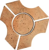 Available in all colors (shown in Cafe Olay) 9B Spear and 3x3 Arabesque 9B Field Travertine