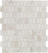 White 1.25x2.25 Hive Mosaic Matte