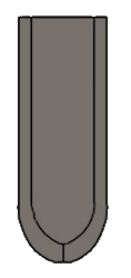 75050 Plain Agate Grey 3x1 DI Thin Cove Base In Corner Matt