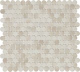Fawn Fibre 12x12 Penny Round Mosaic Matte