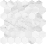 Statuario Brina 2x2 Hexagon Mosaic Polished
