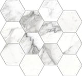 Moon 4x4 Hexagon Mosaic 3D Matte