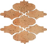 Available in all colors (shown in Cafe Olay) 5x7 and 5x8 Arabesque 14 Mini Field Travertine