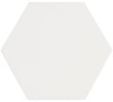 White 4-1/2x5-3/8 6 IN Hexagon Field Gloss