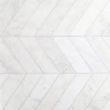 Napoli White 3x12 Chevron Field Matte