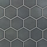 Dapper Grey 4 inch Hex FIeld Glazed